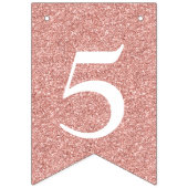 50と素晴らしい輝くバラ金ゴールド白誕生日 バンティングフラッグ (第3の旗)