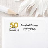 50と素晴らしい金ゴールドとブラックラベル ラベル (インサイチュ)