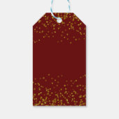 50と素晴らしい金ゴールドとブルゴーニュの輝き ギフトタグ (裏面)