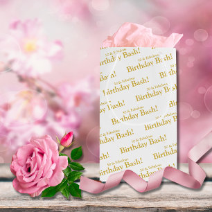 50と素晴らしい金ゴールドのカスタマイズ可能抱き枕 スモールペーパーバッグ