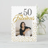 50と素晴らしい金ゴールドグリッター写真50誕生日 (スタンド正面)