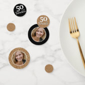 50と素晴らしい金ゴールドグリッター写真50誕生日 コンフェッティ (グループ)