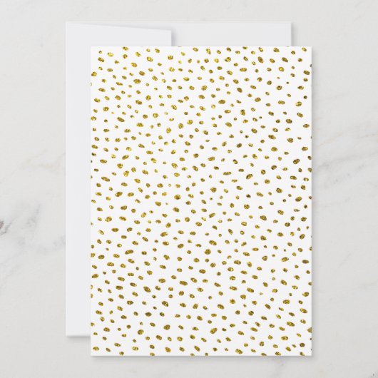 50と素晴らしい金ゴールドグリッター写真50誕生日 招待状 (裏面)