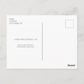 50と素晴らしい金ゴールドグリッター日付はがきを保存 ポストカード (裏面)