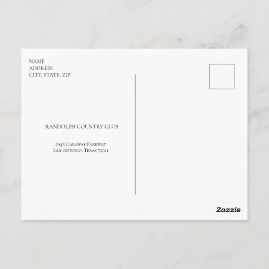 50と素晴らしい金ゴールドグリッター日付はがきを保存 ポストカード (裏面)