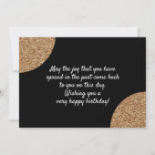 50と素晴らしい金ゴールドグリッター2写真50誕生日 カード (裏面)