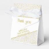 50と素晴らしい金ゴールドグリッター50誕生日 フェイバーボックス (正面サイド)