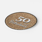50と素晴らしい金ゴールドグリッター50誕生日 ペーパープレート (アングル)