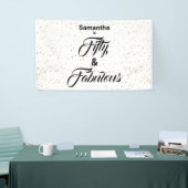 50と素晴らしい金ゴールドスターパーソナライズされたバナー 横断幕 (トレードショー)