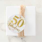 50と素晴らしい金ゴールドタイポグラフィ葉メッセージカード フェイバータグ (インサイチュ)