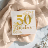 50と素晴らしい金ゴールドタイポグラフィ スタンダードカクテルナプキン