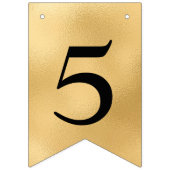 50と素晴らしい金ゴールドバンティングフラグ バンティングフラッグ (第3の旗)