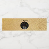 50と素晴らしい金ゴールドパーソナライズされた誕生日パーティー ペットボトルラベル (シングルラベル)