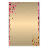 50と素晴らしい金ゴールドピンクの輝き50誕生日 テーブルナンバー (裏面)