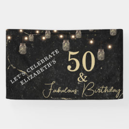 50と素晴らしい金ゴールドブラックマーブルメイスンジャールライト 横断幕