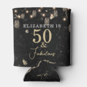 50と素晴らしい金ゴールドブラックマーブルメイスンジャールライト 缶クーラー (裏面)