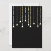 50と素晴らしい金ゴールドブラックライツバースデーパーティー 招待状 (裏面)