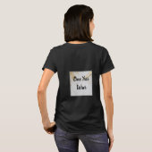 50と素晴らしい金ゴールド大理石とブラック文字 Tシャツ (裏面フル)