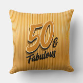 50と素晴らしい金ゴールド装飾用クッション クッション (裏面)