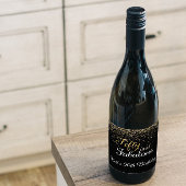 50と素晴らしい金ゴールド誕生日ワインラベル ワインラベル