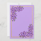 50と素晴らしい金ゴールド50th誕生日パーティー 招待状 (裏面)