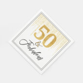 50と素晴らしい金ゴールド スタンダードランチョンナプキン (角)