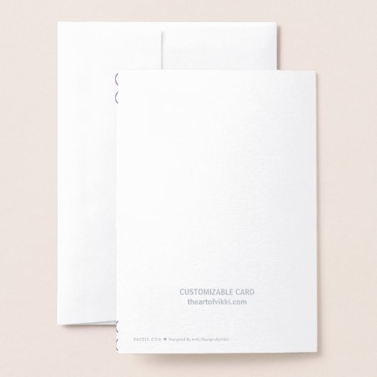 50と素晴らしい銀の誕生日ハート パーソナライズされた 箔カード (裏面封筒付き)