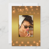 50と素晴らしい銅のライトオン金ゴールドイエローサボテン 招待状 (裏面)