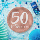 50と素晴らしい銅ハート誕生日 ペーパープレート (パーティー)