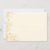 50と素晴らしい黄色のローズブラック水平 招待状 (裏面)