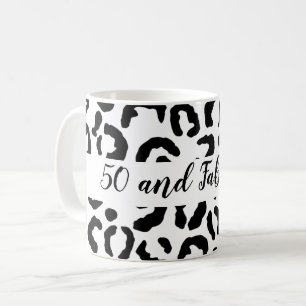 50と素晴らしい黒と白のチーズプリント コーヒーマグカップ