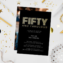 50と素晴らしい黒モダンの誕生日パーティー