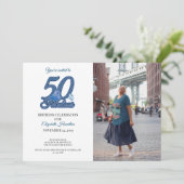 50と素晴らしい50歳の誕生日パーティー 招待状 (スタンド正面)