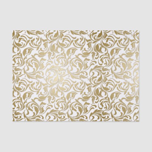 50と素晴らしい50番目のパーティー装飾金ゴールドスワール 薄葉紙 (正面)