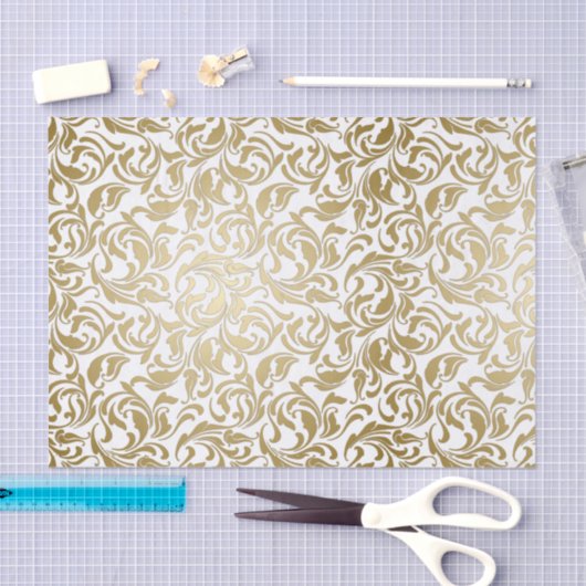 50と素晴らしい50番目のパーティー装飾金ゴールドスワール 薄葉紙 (クラフト)