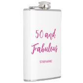 50と素晴らしい50番目のピンクのフラモダンスコ フラスク (右)