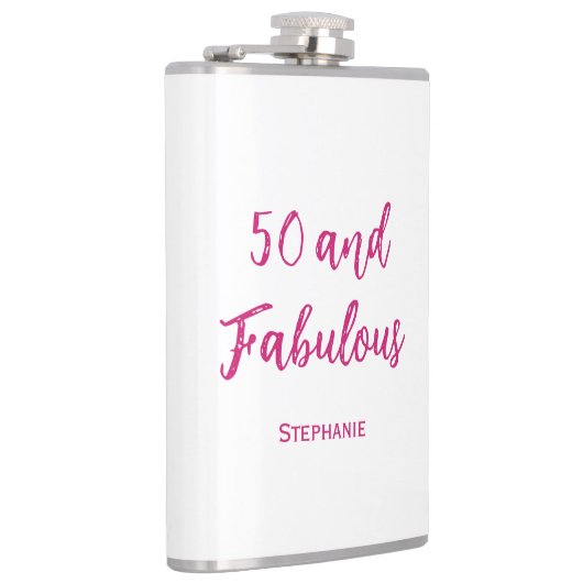 50と素晴らしい50番目のピンクのフラモダンスコ フラスク (右)