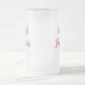 50と素晴らしい50番目のピンクのモダンすり付きビールマグ フロストグラスビールジョッキ (中央)