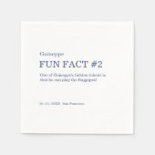 50と素晴らしい50番目の誕生日おもしろい事実 スタンダードカクテルナプキン (正面)