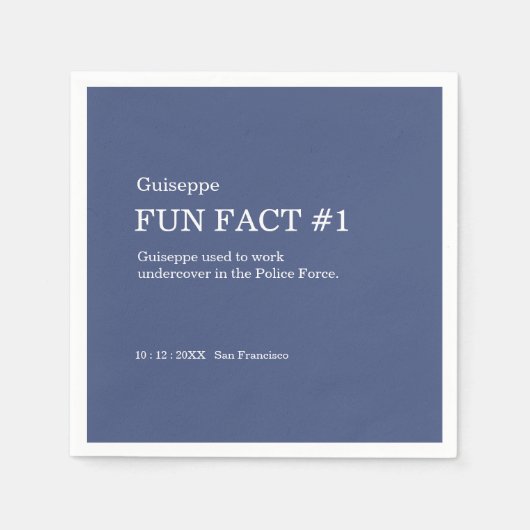 50と素晴らしい50番目の誕生日おもしろい事実 スタンダードカクテルナプキン (正面)