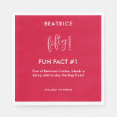 50と素晴らしい50番目の誕生日おもしろい事実 スタンダードランチョンナプキン (正面)