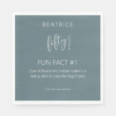 50と素晴らしい50番目の誕生日おもしろい事実 スタンダードランチョンナプキン (正面)