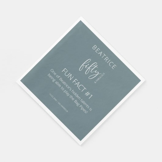 50と素晴らしい50番目の誕生日おもしろい事実 スタンダードランチョンナプキン (角)