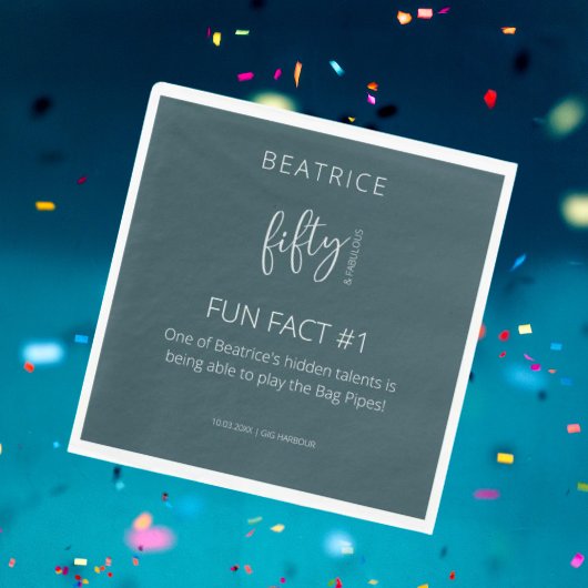 50と素晴らしい50番目の誕生日おもしろい事実 スタンダードランチョンナプキン