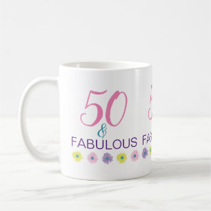 50と素晴らしい50番目の誕生日おもしろい紫 コーヒーマグカップ