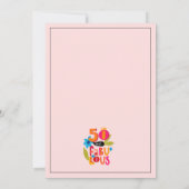 50と素晴らしい50番目の誕生日お洒落レタリング 招待状 (裏面)