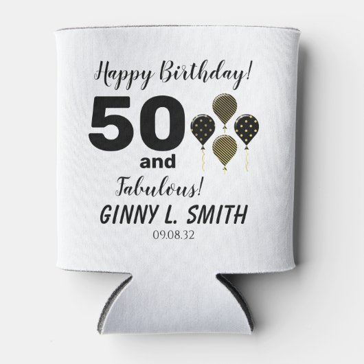 50と素晴らしい50番目の誕生日クーラーボックスの好意 缶クーラー (正面)