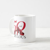 50と素晴らしい50番目の誕生日サプライズ コーヒーマグカップ (正面左)