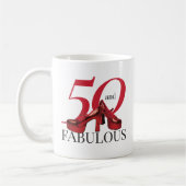 50と素晴らしい50番目の誕生日サプライズ コーヒーマグカップ (左)
