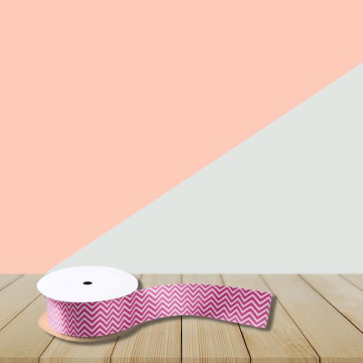 50と素晴らしい50番目の誕生日ピンクと白のシェブロン サテンリボン